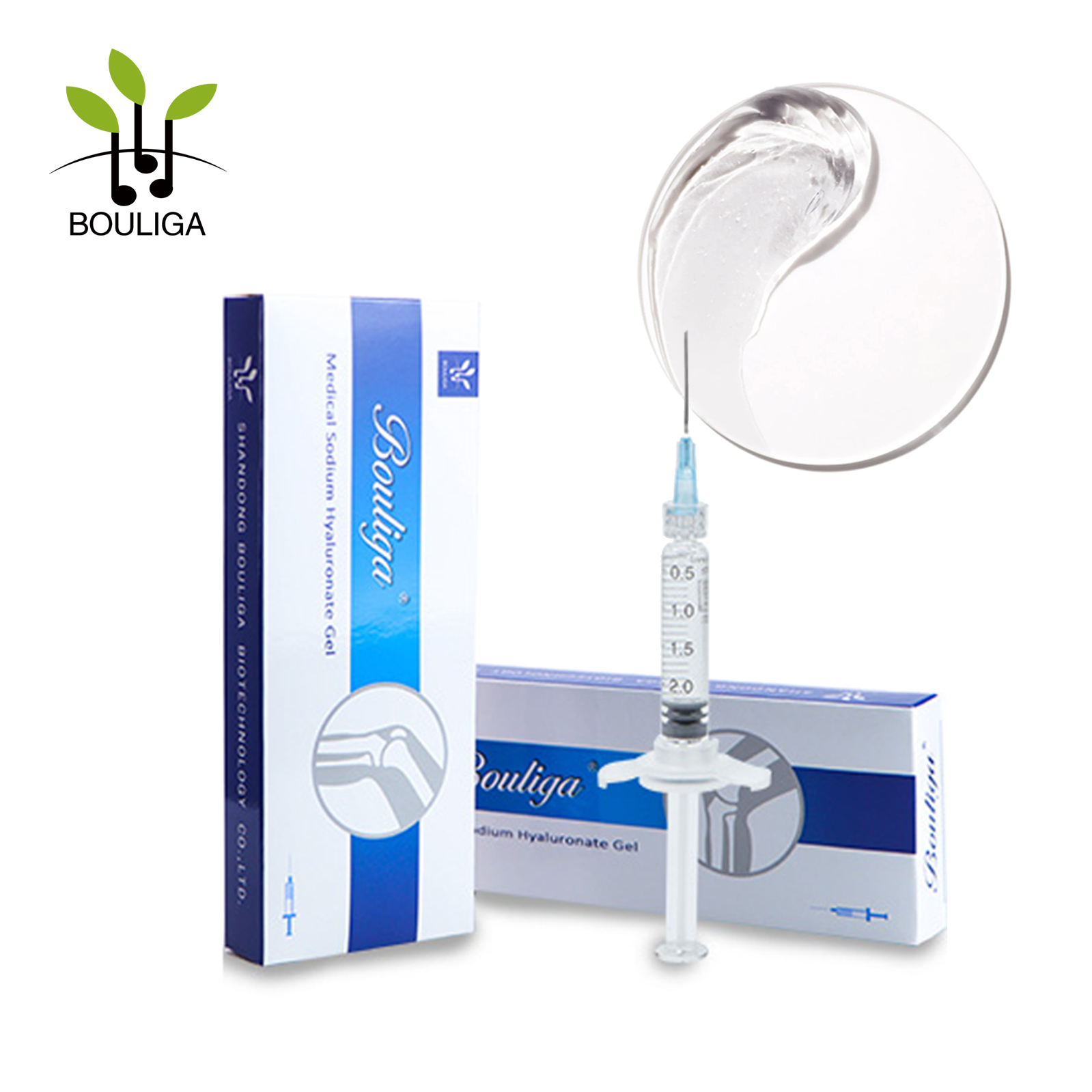 Bouliga Non Cross Linked HA 90 mg / 3 ml hoge concentratie knievuller 